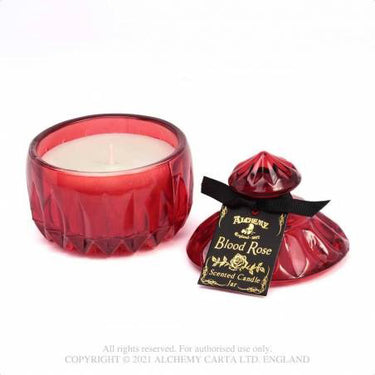 Round Vintage Scented Candle Jar - Blood Rose